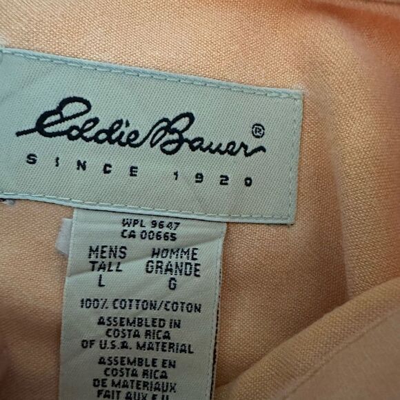 EUC Eddie Bauer Mens Long Sleeve Button Up Shirt with Pockets - Size Large - Picture 5 of 6